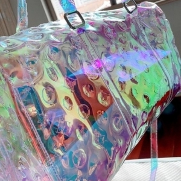 Holographic Women Handbag Transparent Travel Bag - Picture 3 of 16